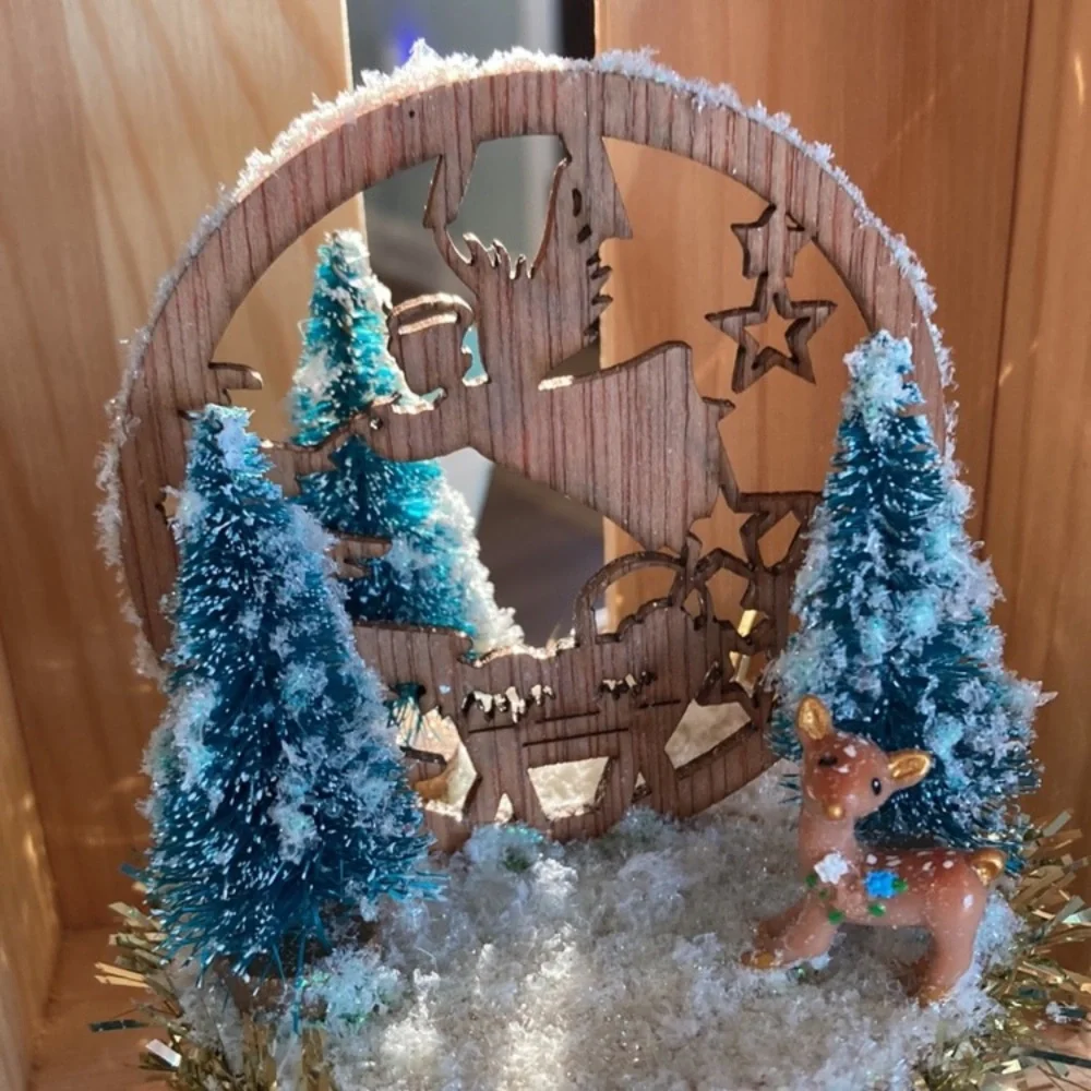 NEW Christmas Manger Woodland Scene Hamdmade